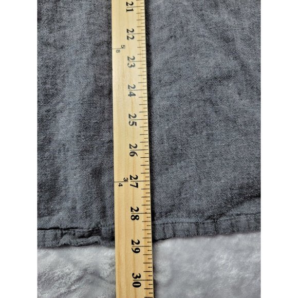 OLD NAVY Mens Size XL Short Sleeve Linen Blend Button Down Shirt Gray - Picture 3 of 7